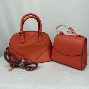 5 pc bundle A New Day Coral Purses and 3 Envelope Style Clutches